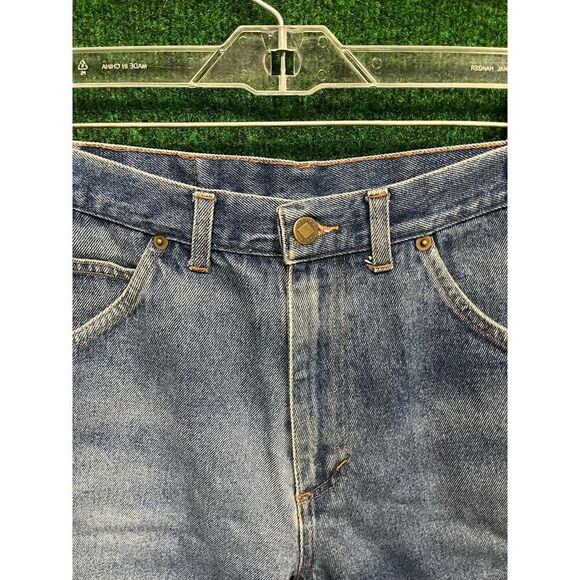 Vintage 90s Ocean Drive Grunge style Blue Denim Jeans Sz 34 100% cotton - Picture 3 of 4